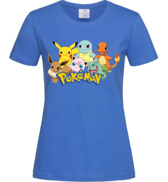 Жіноча футболка Покемони Яскраво-синій фото