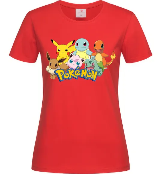 Жіноча футболка Покемони Червоний фото