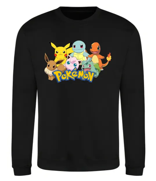 Світшот Покемони Чорний фото