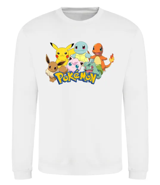 Світшот Покемони Білий фото