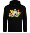 Чоловіча толстовка (худі) Покемони Чорний фото