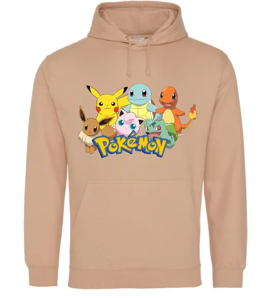 Женская толстовка (худи) Покемони Песочный фото