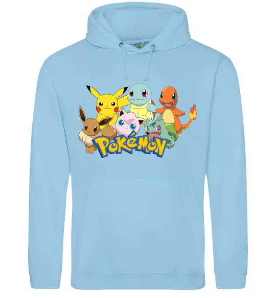 Жіноча толстовка (худі) Покемони Блакитний фото