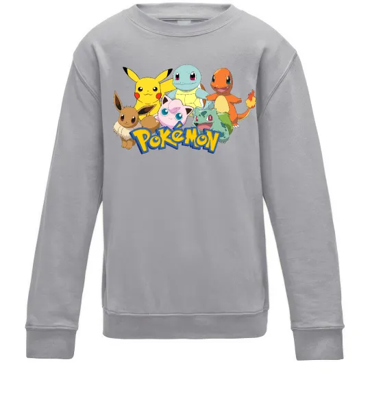 Дитячий світшот Покемони Сірий меланж фото