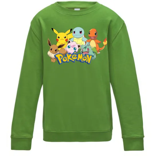 Дитячий світшот Покемони Лаймовий фото