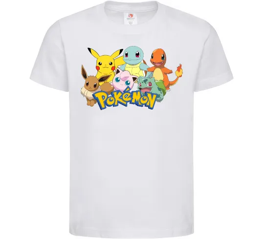 Дитяча футболка Покемони Білий фото