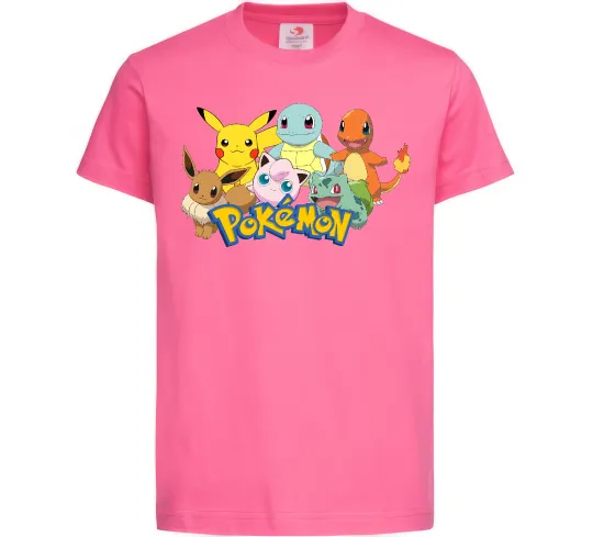 Дитяча футболка Покемони Яскраво-рожевий фото