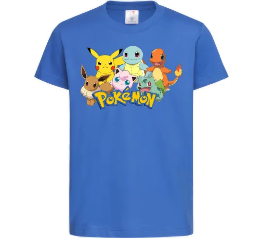 Дитяча футболка Покемони Яскраво-синій фото