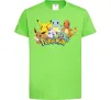 Дитяча футболка Покемони Лаймовий фото