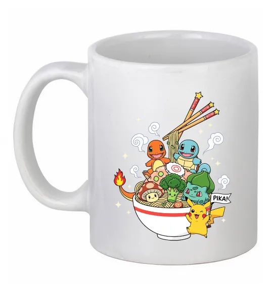Чашка керамічна Pokemon ramen Білий фото