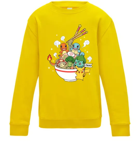 Дитячий світшот Pokemon ramen Сонячно жовтий фото