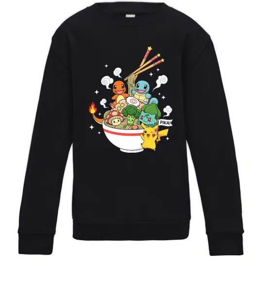 Дитячий світшот Pokemon ramen Чорний фото