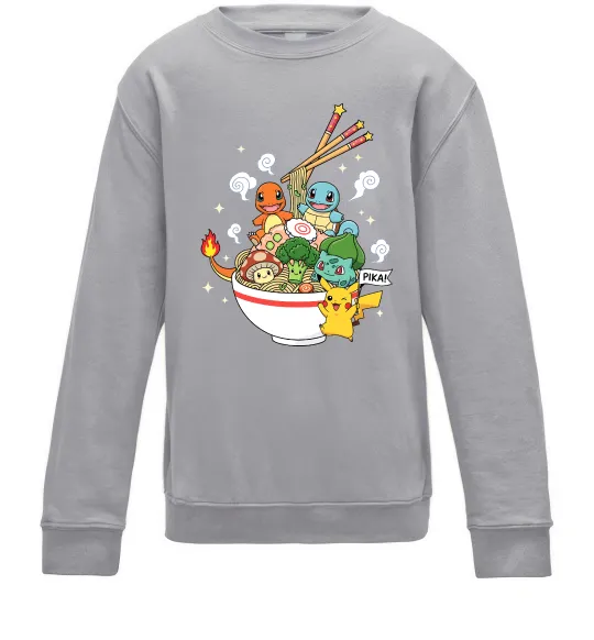 Дитячий світшот Pokemon ramen Сірий меланж фото