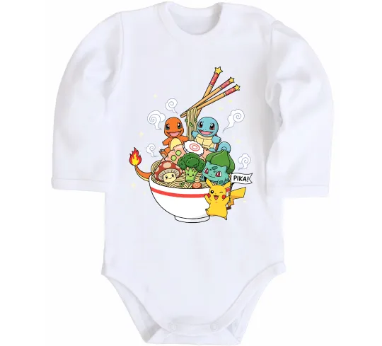 Дитячий бодік Pokemon ramen Білий фото