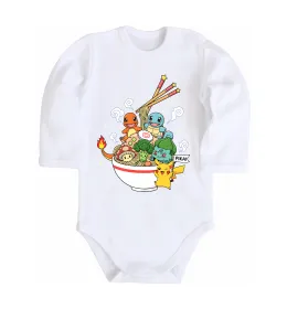 Детский боди Pokemon ramen Белый фото
