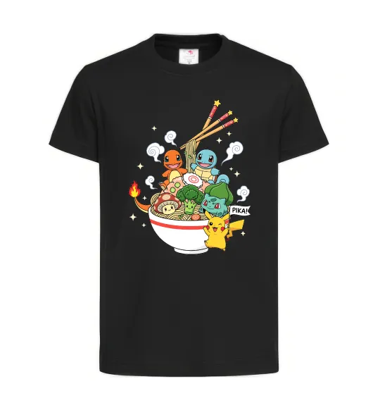 Детская футболка Pokemon ramen Черный фото