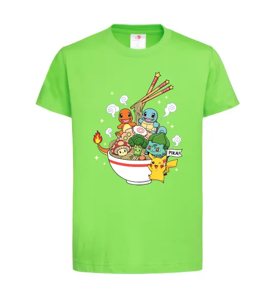 Детская футболка Pokemon ramen Лаймовый фото