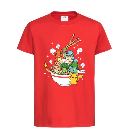 Детская футболка Pokemon ramen Красный фото