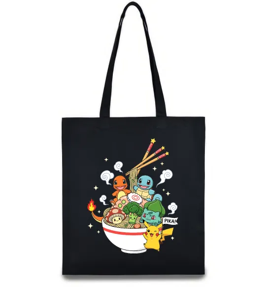 Еко-сумка Pokemon ramen Чорний фото
