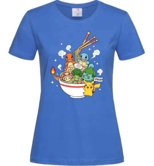 Жіноча футболка Pokemon ramen Яскраво-синій фото