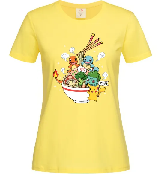 Жіноча футболка Pokemon ramen Лимонний фото
