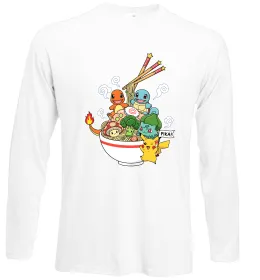 Лонгслів Pokemon ramen Білий фото