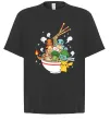 Футболка Оверсайз Pokemon ramen Чорний фото