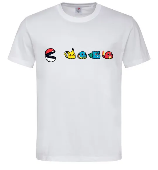 Мужская футболка Покемони пакман Белый фото