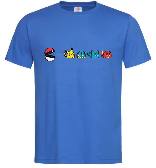 Мужская футболка Покемони пакман Ярко-синий фото