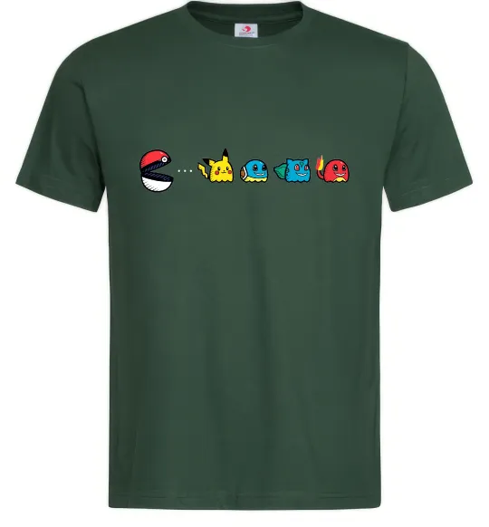 Мужская футболка Покемони пакман Темно-зеленый фото
