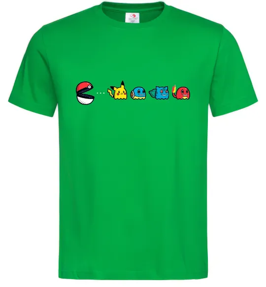 Мужская футболка Покемони пакман Зеленый фото