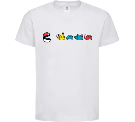 Детская футболка Покемони пакман Белый фото