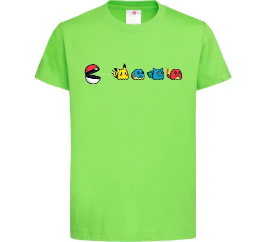 Детская футболка Покемони пакман Лаймовый фото