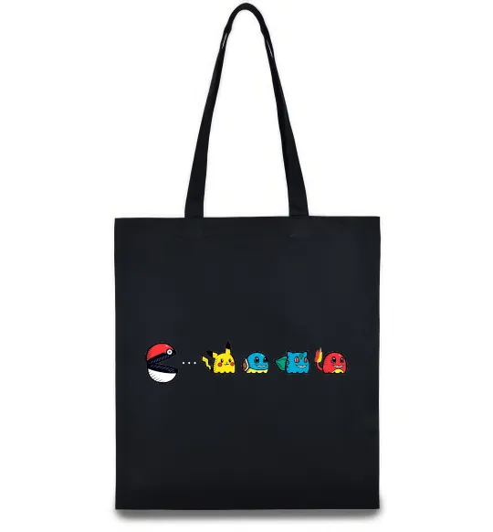 Еко-сумка Покемони пакман Чорний фото