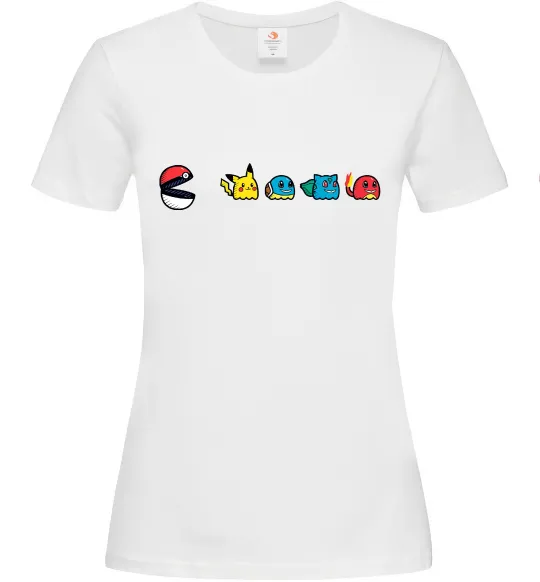 Жіноча футболка Покемони пакман Білий фото