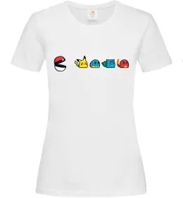 Жіноча футболка Покемони пакман Білий фото