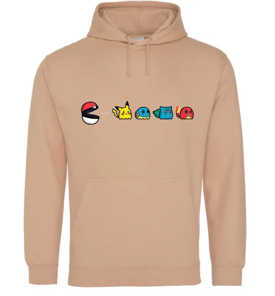 Мужская толстовка (худи) Покемони пакман Песочный фото