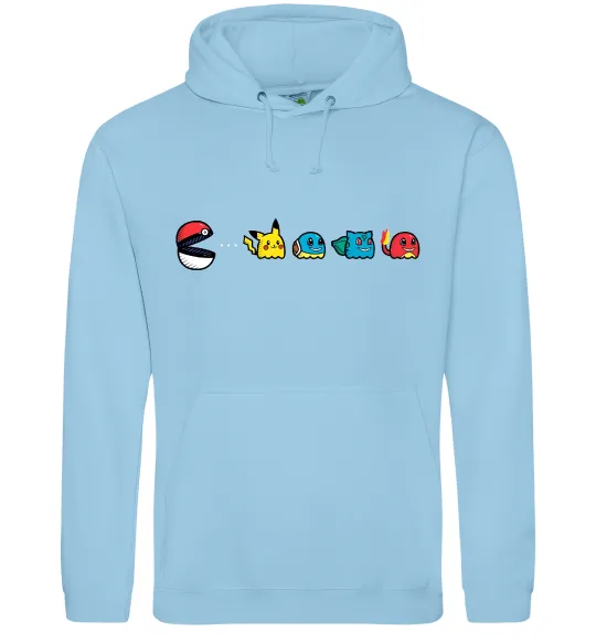 Чоловіча толстовка (худі) Покемони пакман Блакитний фото