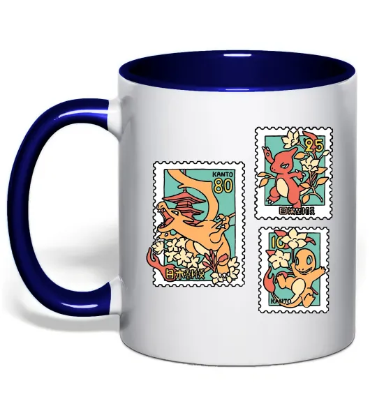 Чашка с цветной ручкой Покемони марки Глубокий темно-синий фото