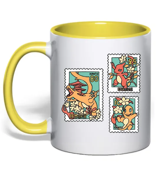 Чашка з кольоровою ручкою Покемони марки Лимонний фото