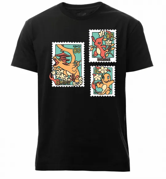 Мужская премиум футболка Покемони марки Черный фото