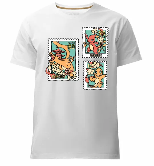 Мужская премиум футболка Покемони марки Белый фото