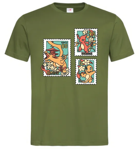 Мужская футболка Покемони марки Оливковый фото