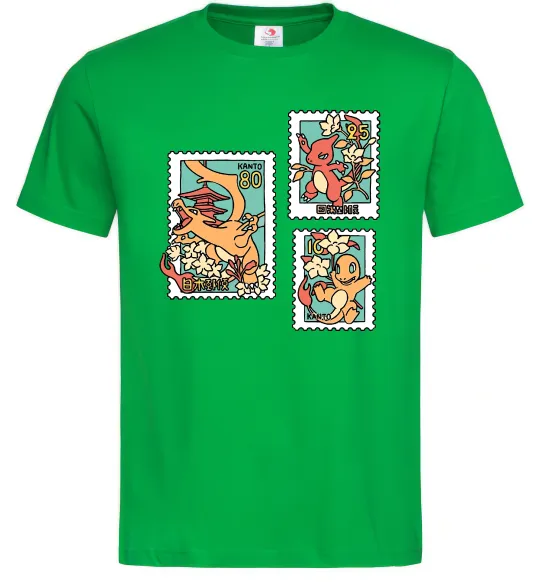 Мужская футболка Покемони марки Зеленый фото