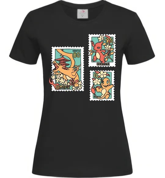 Жіноча футболка Покемони марки Чорний фото