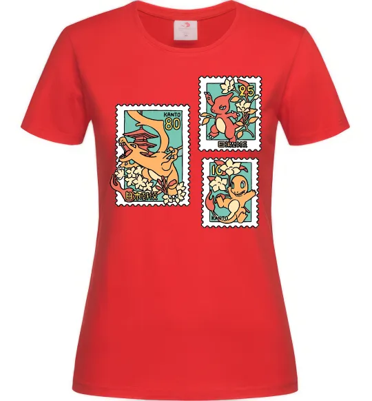 Жіноча футболка Покемони марки Червоний фото