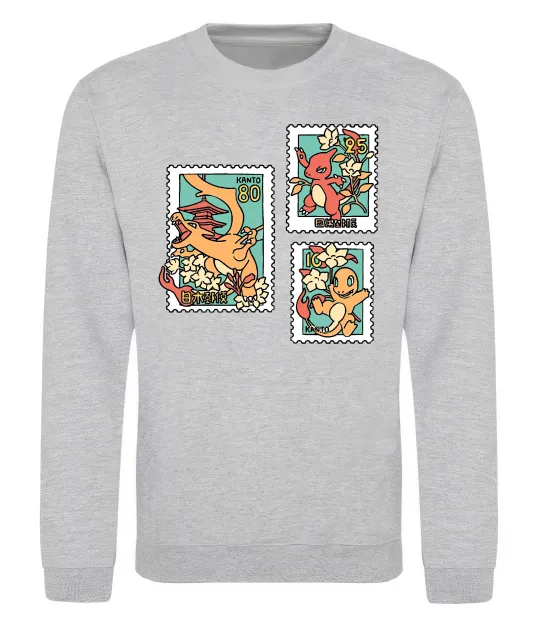 Світшот Покемони марки Сірий меланж фото