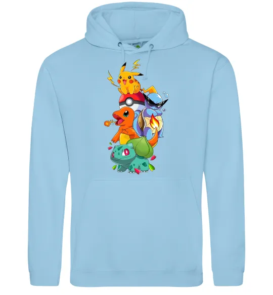 Чоловіча толстовка (худі) Pokemon Блакитний фото