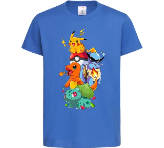 Детская футболка Pokemon Ярко-синий фото