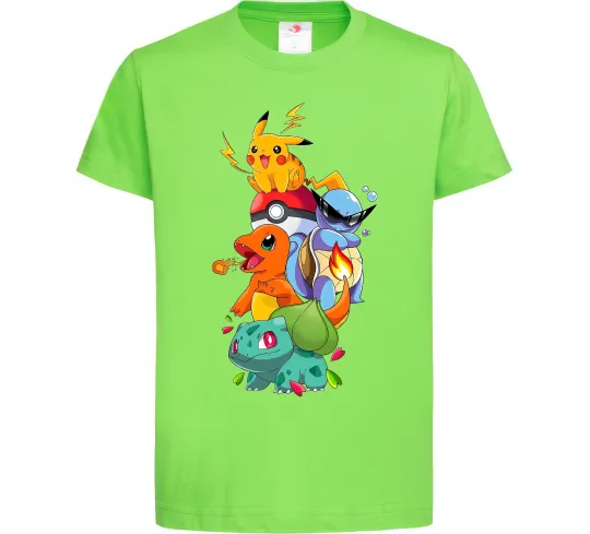 Детская футболка Pokemon Лаймовый фото